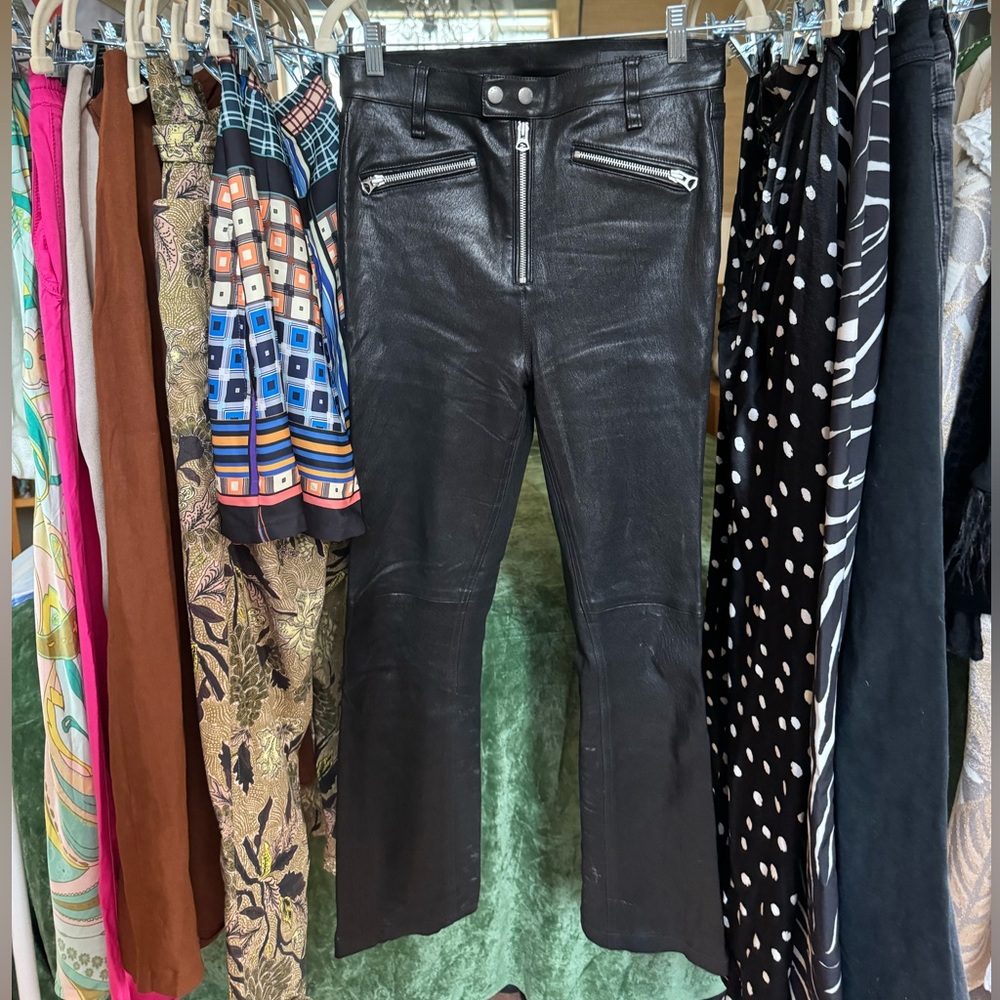 Rag & Bone Leather Biker Pants Size 6